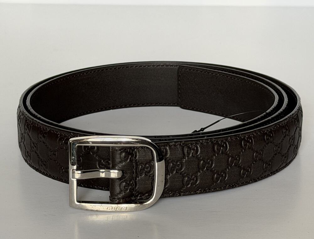 Gucci Men’s Microguccissima Soft Leather Belt Brown 110/44 510309 Italy NWT